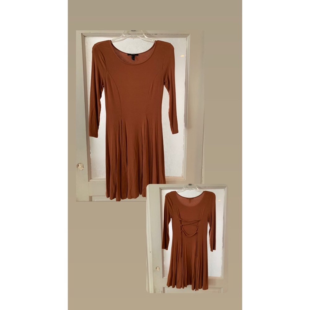 Brown flowy dress